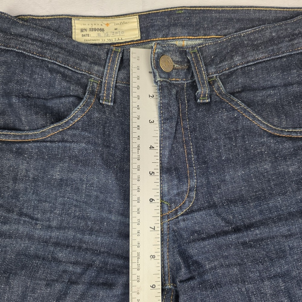 Imogene Willie Jeans Womens 27 Slim Ankle Dark Denim Mid Rise Stretch 28x32 - Picture 8 of 13